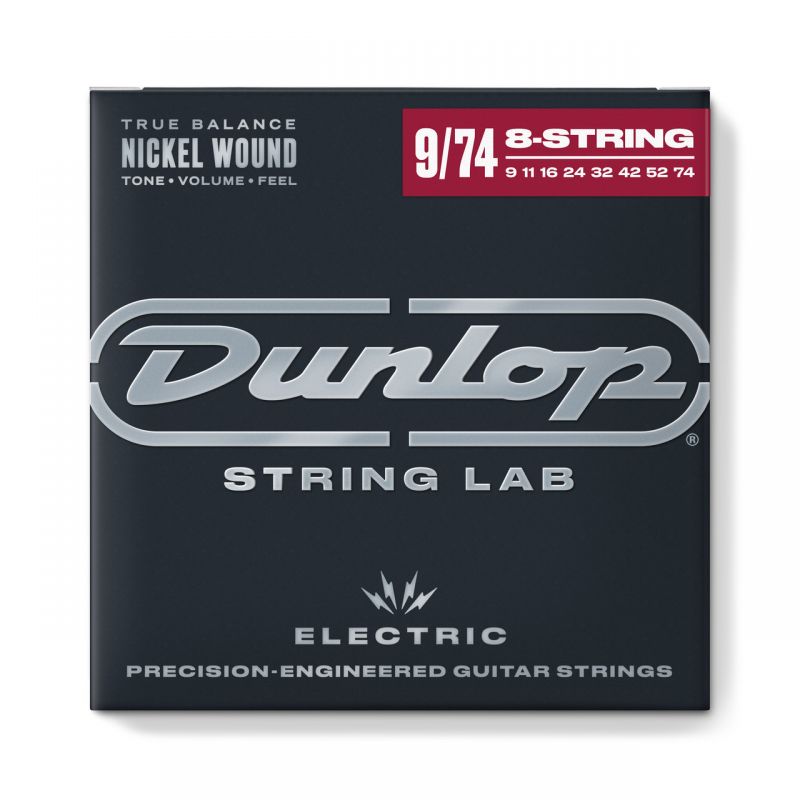 Набор струн DUNLOP DEN09748 NICKEL WOUND ELECTRIC GUITAR STRINGS 09-74 | 8-STRING